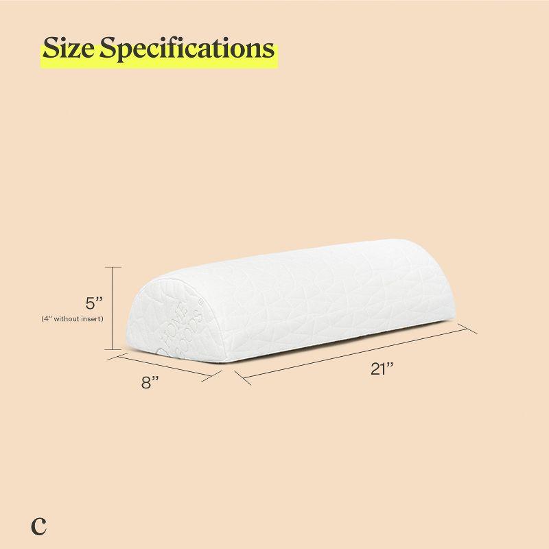 Coop Home Goods The Four Position Adjustable Support Pillow, Half-Moon Form with Insert, Memory Foam Knee, Lumbar Pillow - for Back & Pressure Points