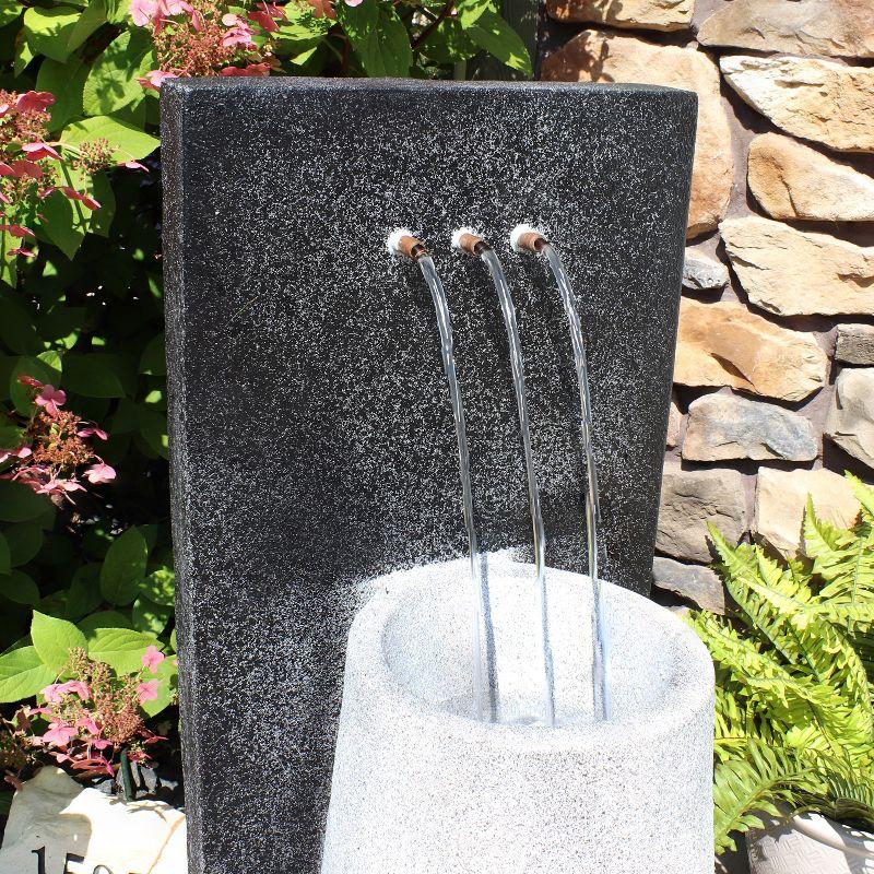 Sunnydaze 35"H Electric Polyresin Three Stream Monterno Outdoor Water Fountain with LED Light