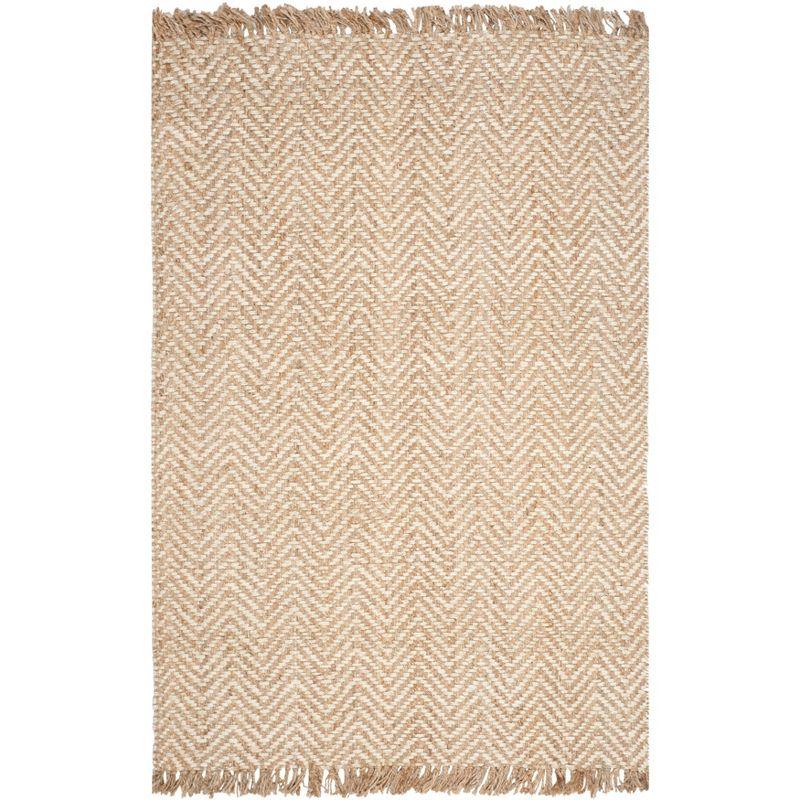 Natural Fiber NF458 Hand Woven Area Rug - Bleach/Natural - 4'x6' - Safavieh.