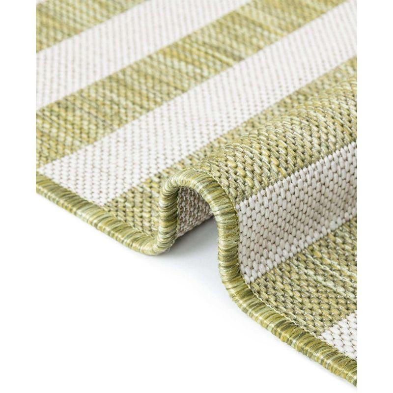 Unique Loom 8' 0 x 11' 4 Rectangle Indoor/Outdoor Striped Green Area Rug