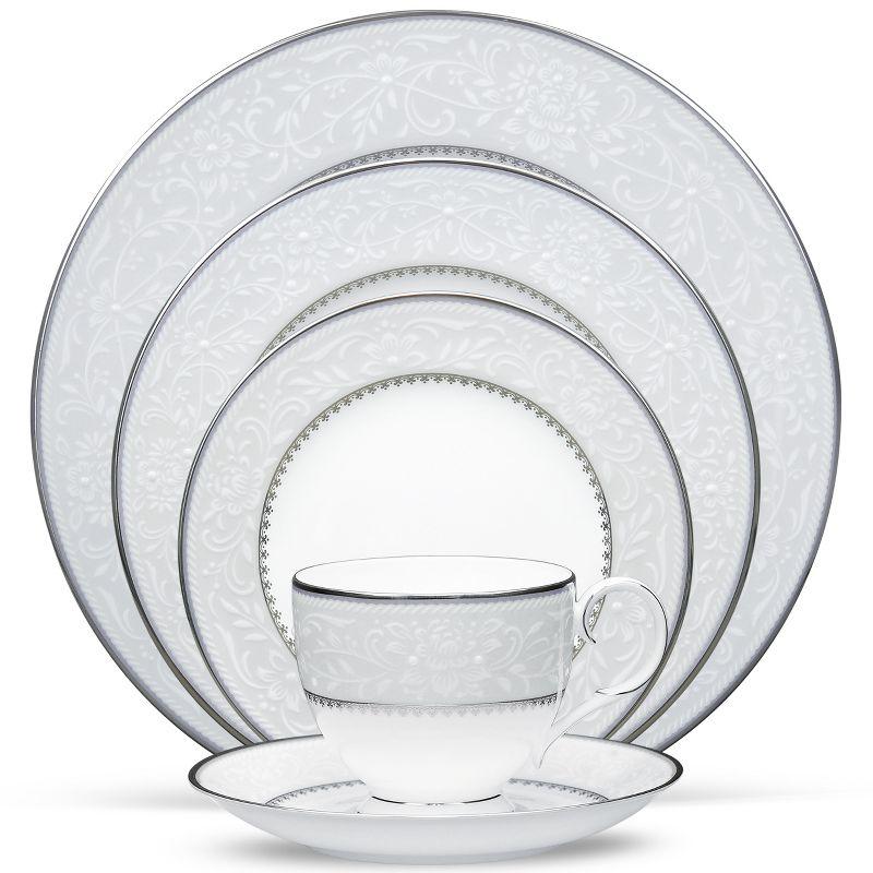 Brocato Floral Porcelain 5-Piece Place Setting with Platinum Band