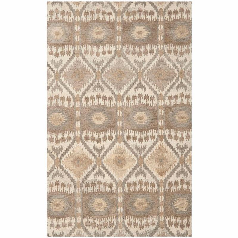 Ivory Elegance Hand-Tufted Wool and Viscose 5' x 8' Area Rug