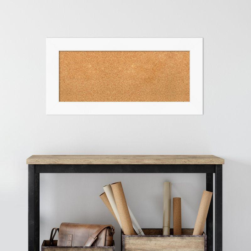 Amanti Art Cabinet White Framed Corkboard, Natural Cork