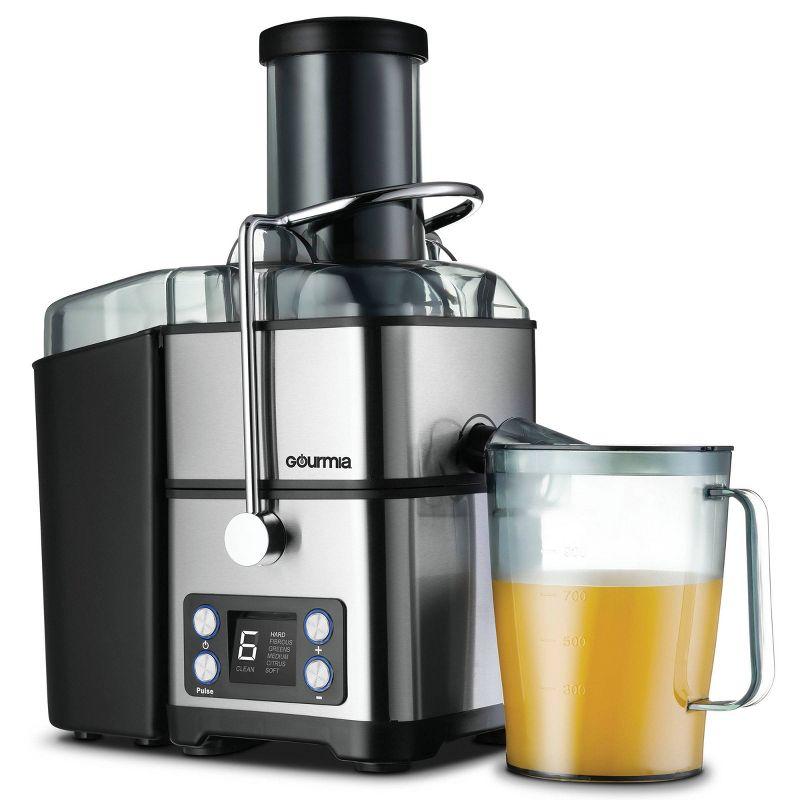 Gourmia 6-Speed Stainless Steel Electric Juicer with Pulp Receptacle