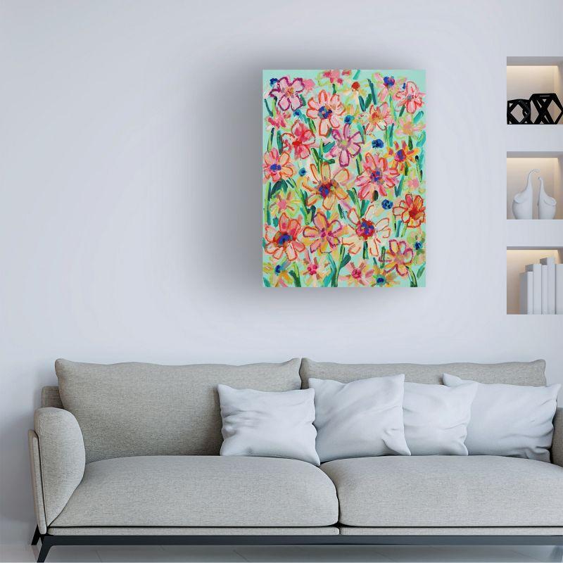 Trademark Fine Art - Carrie Schmitt Daisy Days Canvas Art - 14 x 19