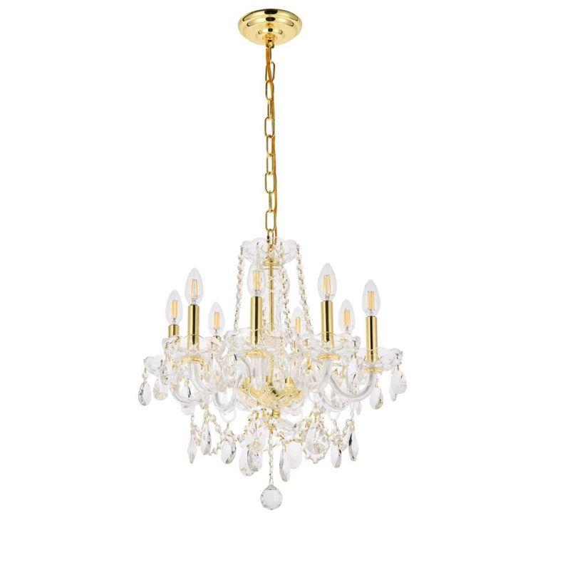 Elegant Lighting Princeton 8 light Chrome Chandelier Clear Royal Cut Crystal