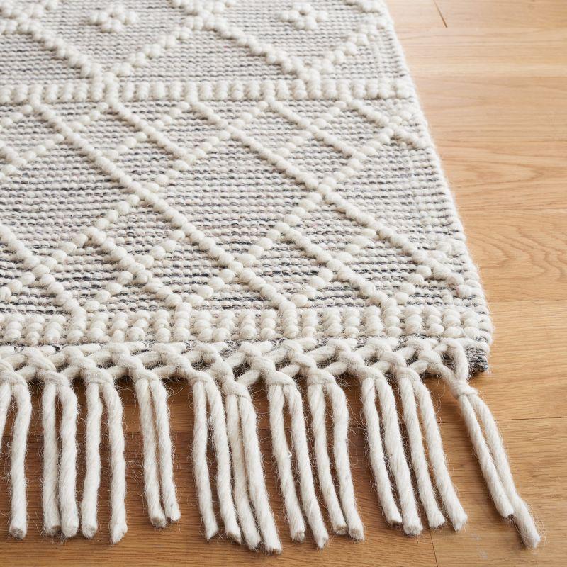 Hand-Knotted Ivory Wool-Cotton Blend 8' x 10' Area Rug