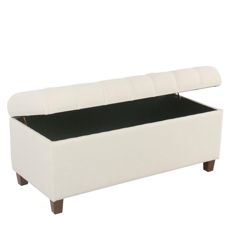 Ainsley Button Tufted Storage Bench - HomePop