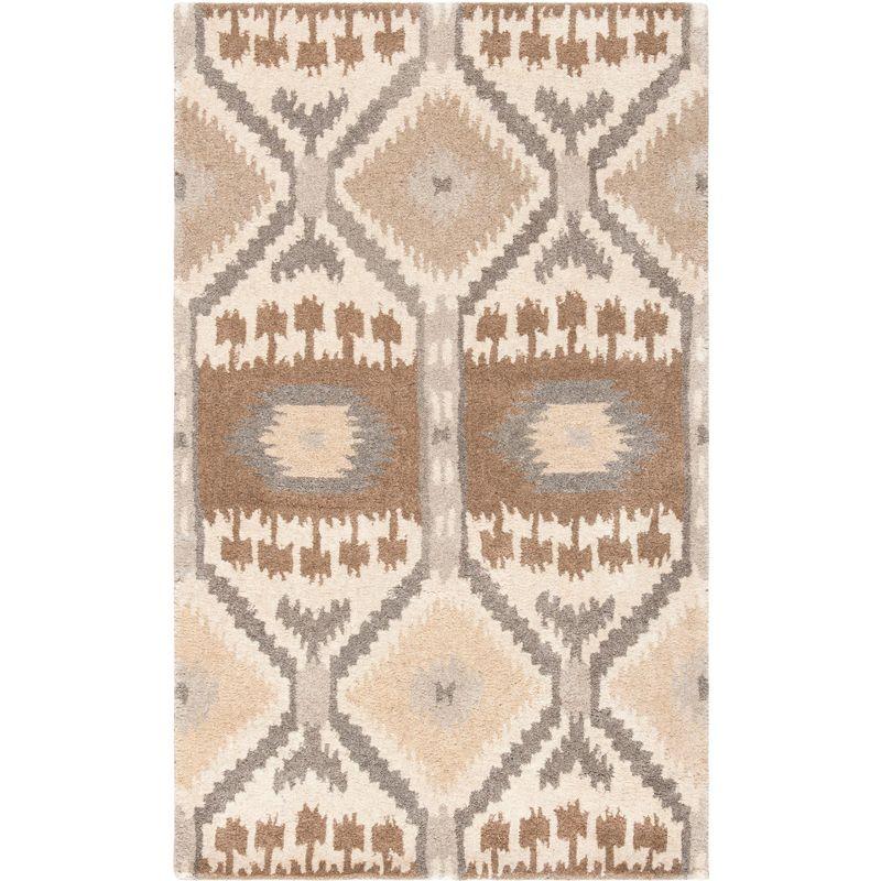 Multicolor Hand-Tufted Wool Rectangular Area Rug 3' x 5'