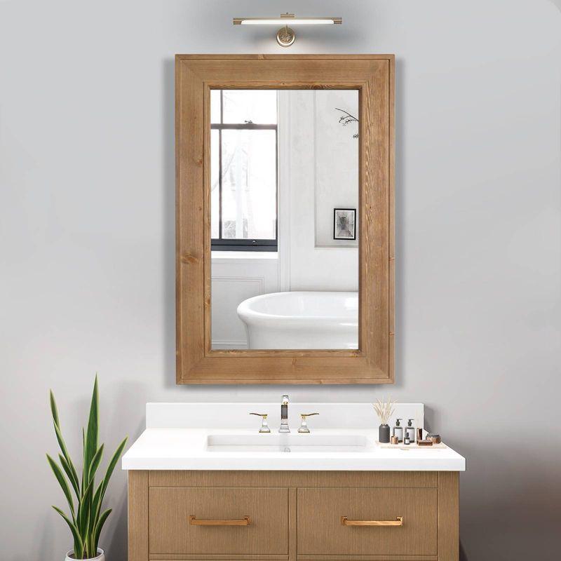 WallBeyond Natural Wash Wood Mirror