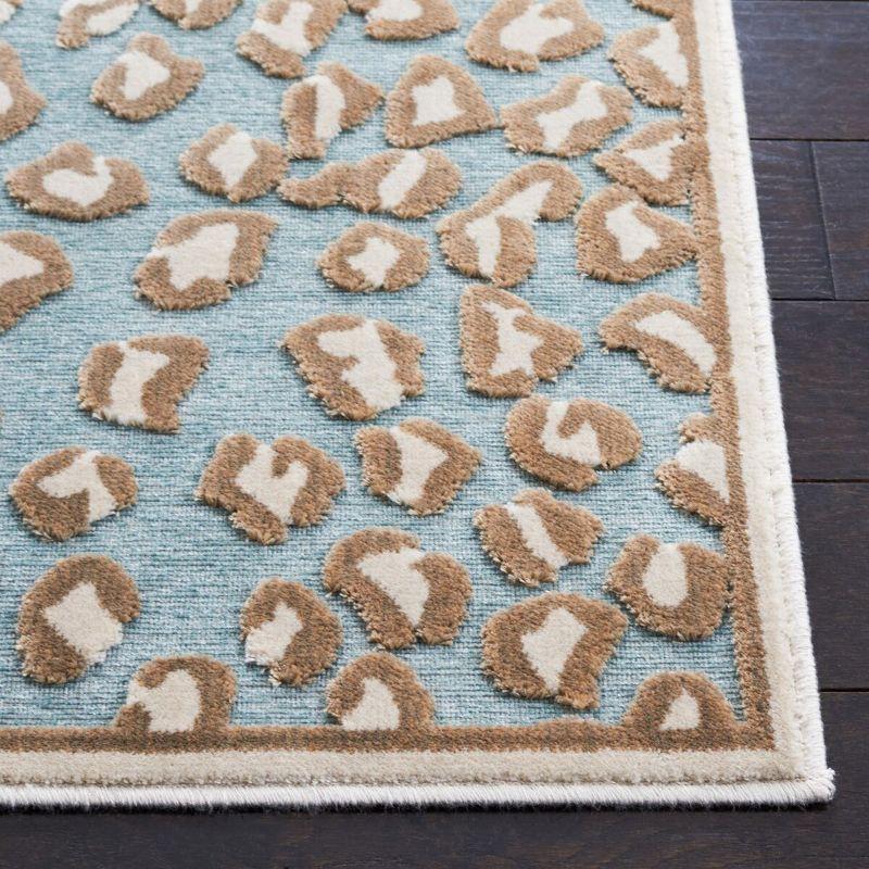Paradise PAR84 Power Loomed Indoor Area Rug - Stone/Aqua - 5'3"x7'6" - Safavieh.