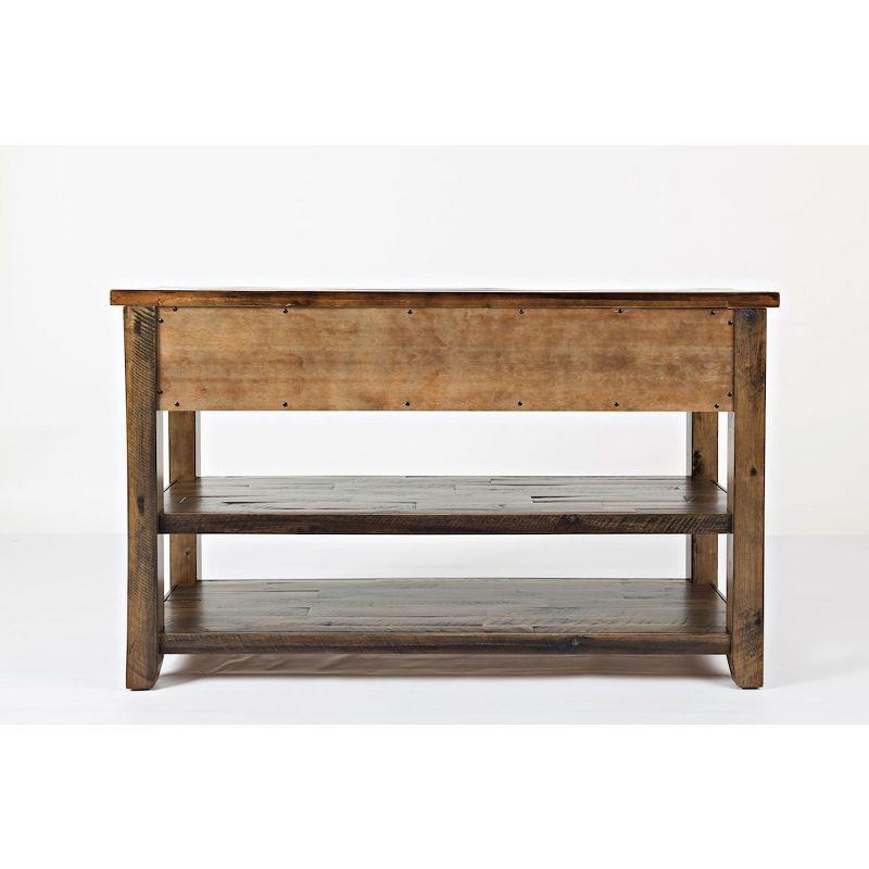 Jofran,Artisan's Craft Rustic Farmhouse Distressed Solid Wood 50" Sofa Table- Gray Color