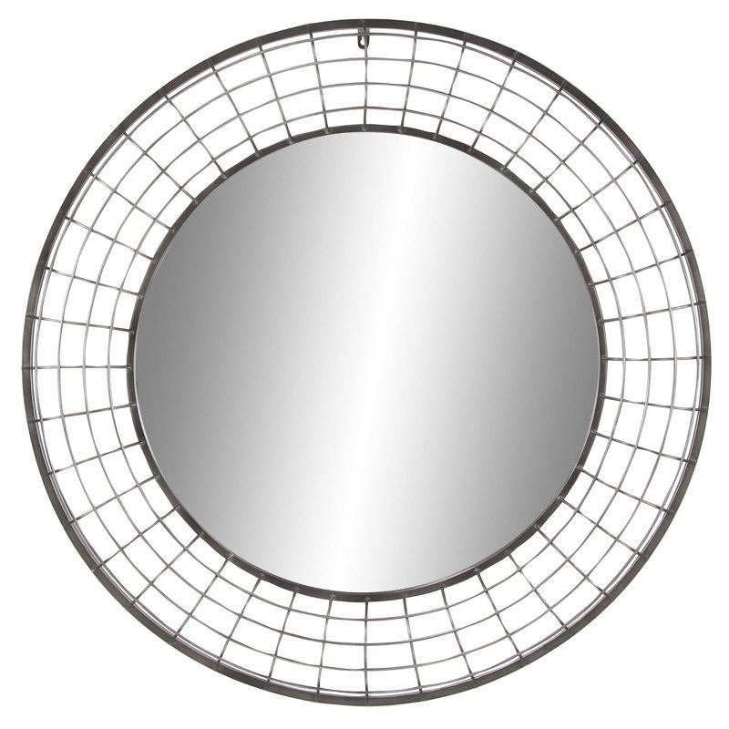 Traditional Metal Wall Mirror Black - Olivia & May: Polished Finish, Easy Wall Mount, Indoor Use