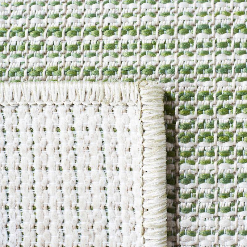 Hampton HTN231 Power Loomed Indoor/Outdoor Area Rug - Olive Green/Ivory - 8'9"x11'9" - Safavieh.