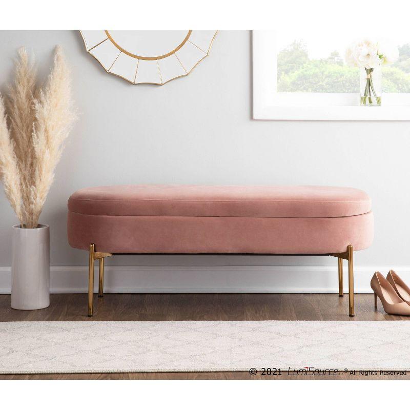 Averie Velvet Upholstered Storage Bench