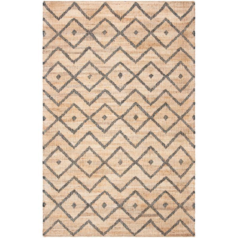 Kilim KLM750 Hand Loomed Area Rug - Natural/Charcoal - 4'x6' - Safavieh.