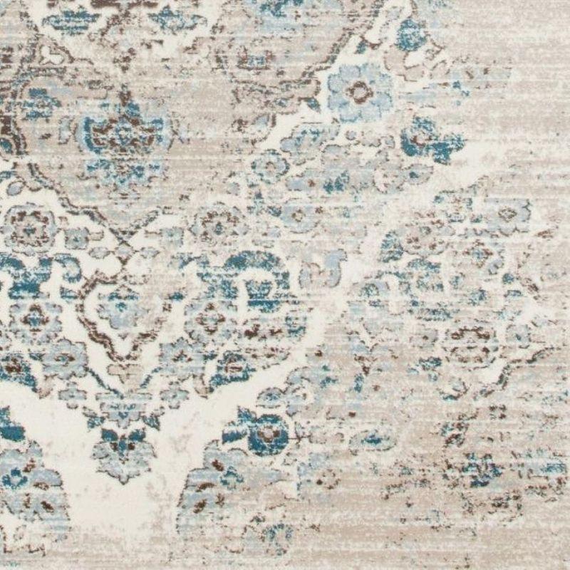 Luxe Weavers Victoria Collection Cream 2x7 Floral Area Rug