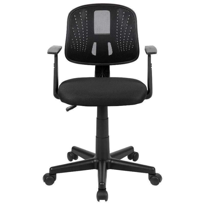 Flash Furniture Flash Fundamentals Mid-Back Mesh Swivel Task Office Chair with Pivot Back and Arms