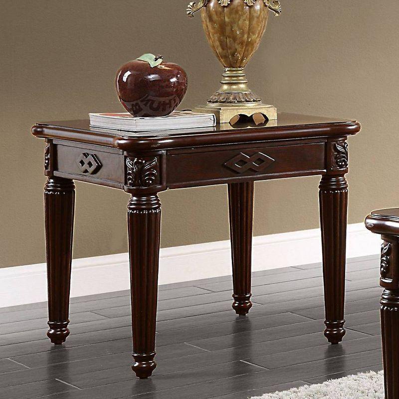 Vomoldrot Traditional Walnut Finish Rectangular End Table