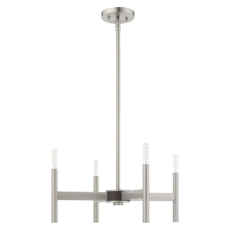 Livex Lighting Copenhagen 4 - Light Chandelier in  Brushed Nickel