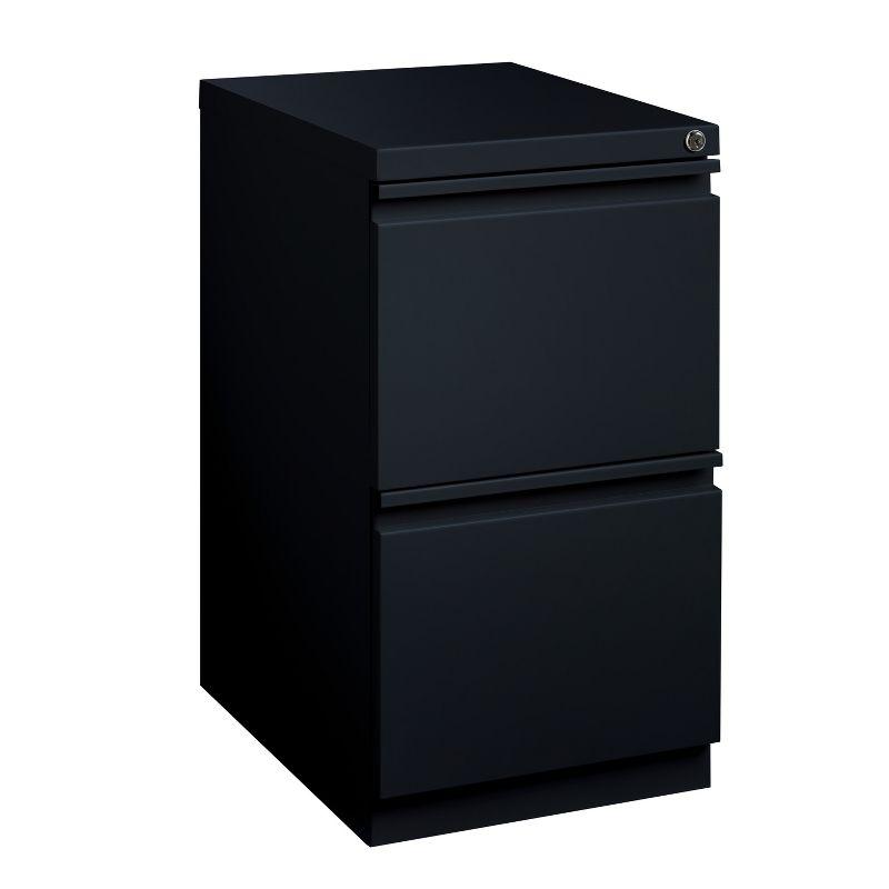 Hirsh Black Steel 2-Drawer Mobile Pedestal File Cabinet