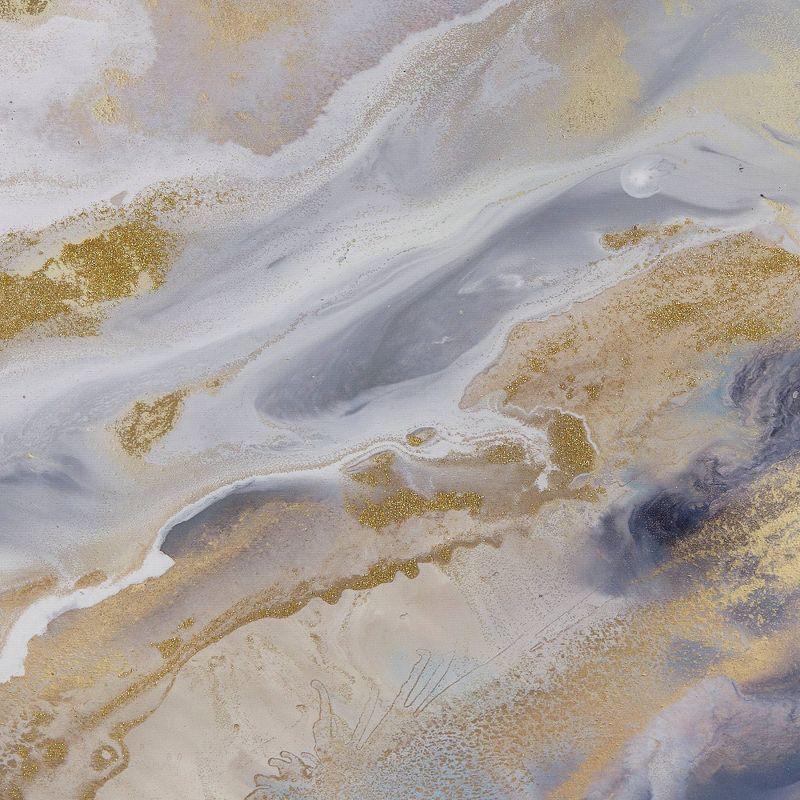 510 Design Shimmering Symphony Glitter and Gold Foil Abstract Triptych Canvas Wall Art Set (Set of 3)