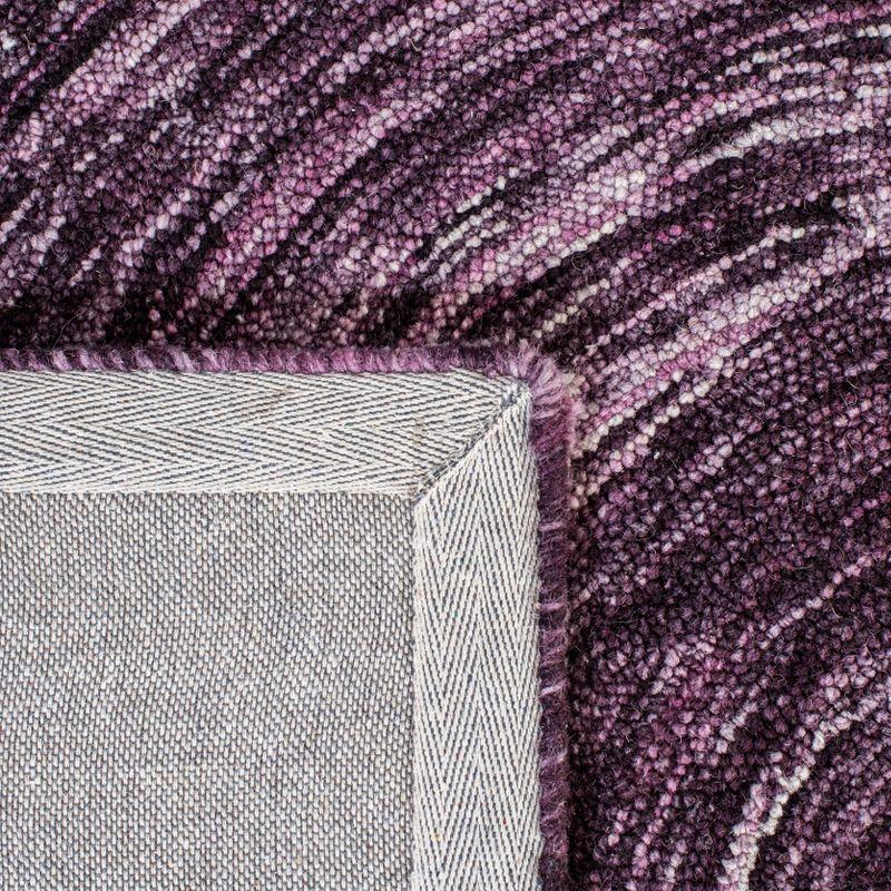 Bohemian Bliss Hand-Tufted Wool Rectangular Rug in Purple