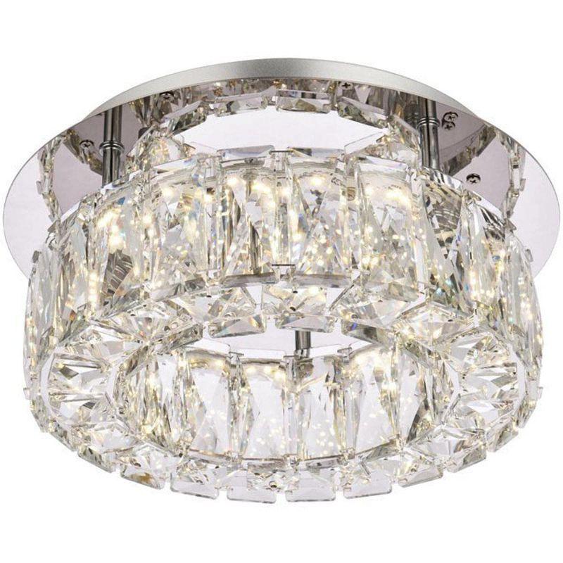 Elegant Lighting Monroe 12 inch LED single flush mount in chrome