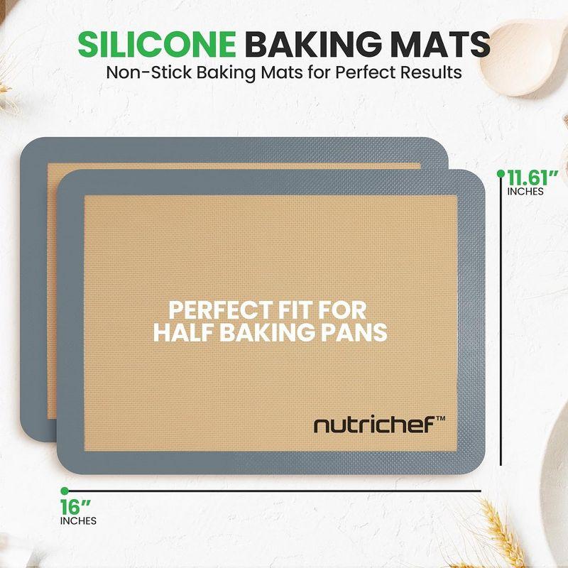 NutriChef NutriChef Non-Stick Silicone 2 Piece Baking Sheet Set (Set of 2)