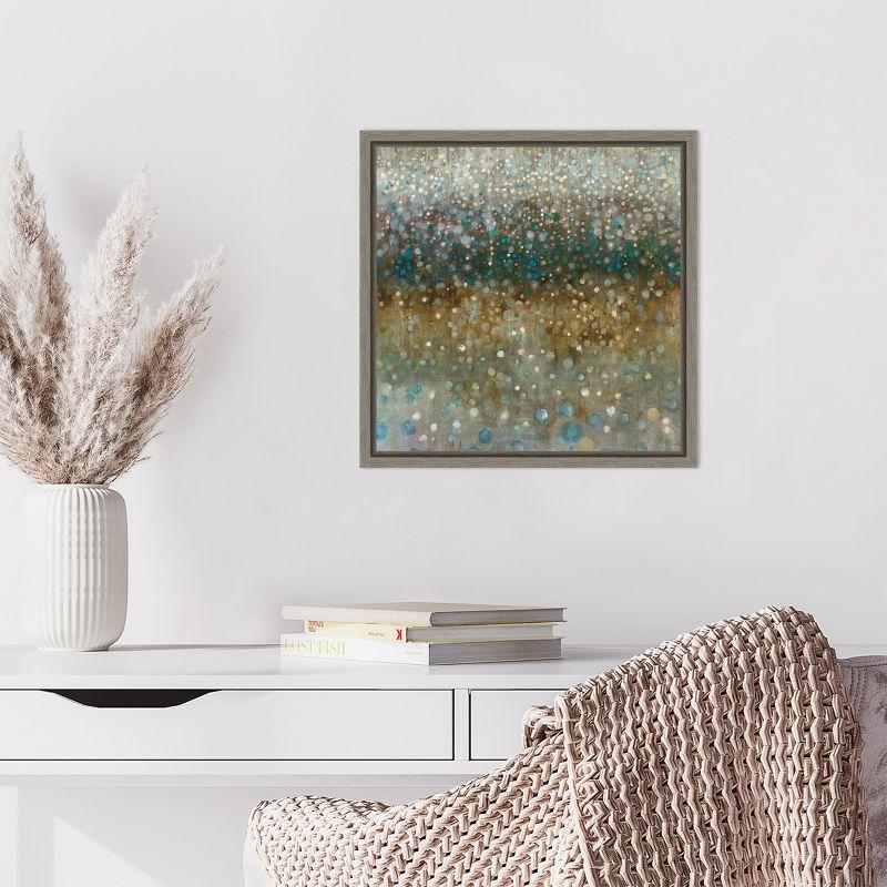 Amanti Art Abstract Rain by Danhui Nai Canvas Wall Art Print Framed 16 x 16-in.