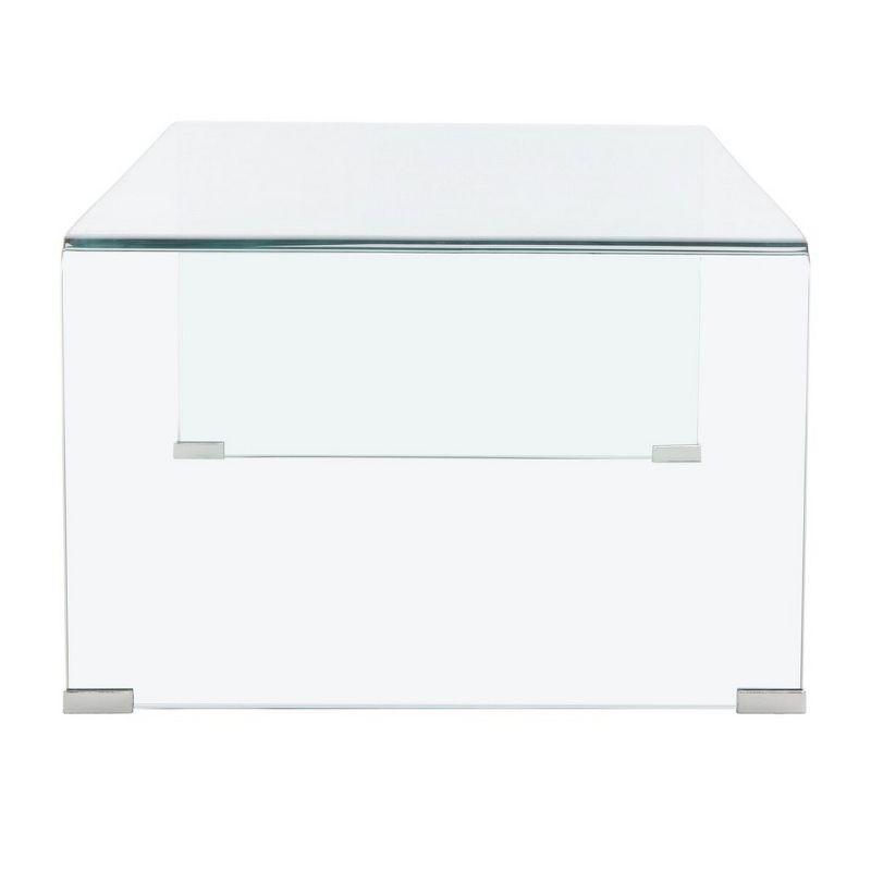 Willowith Glass Coffee Table - Clear - Safavieh