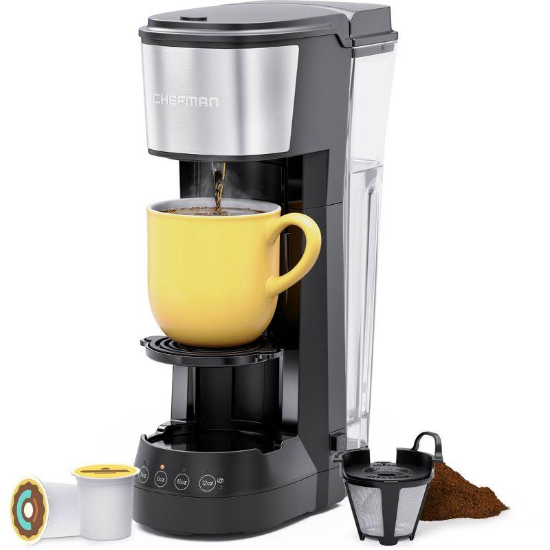 Chefman Black Single-Serve Coffee Maker with Permanent Filter