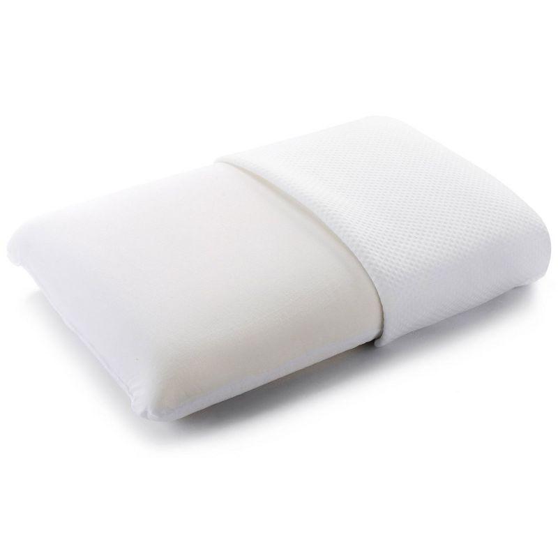 Cheer Collection Memory Foam Bed Pillow with Breathable Zip-off Cover - White