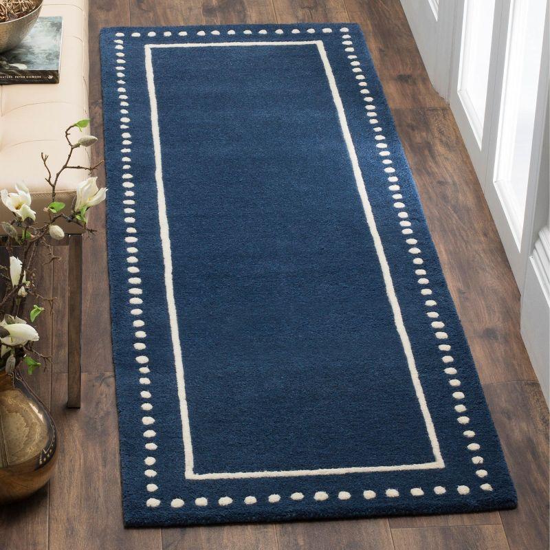 Bella BEL151 Hand Tufted Runner Rug - Navy Blue/Ivory - 2'3"x21' - Safavieh.