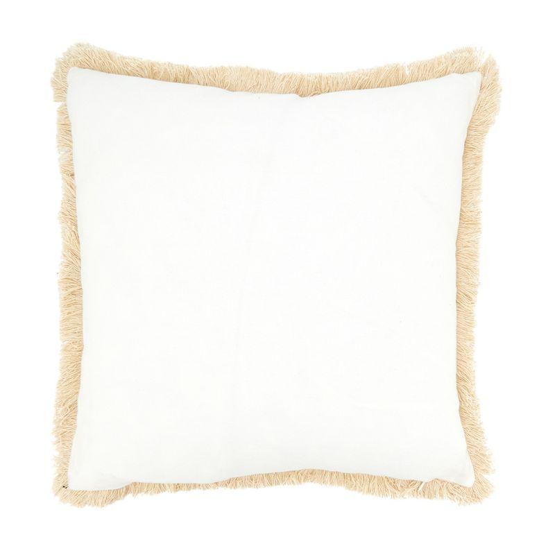 Palm Breeze Embroidered Cotton Euro Throw Pillow Cover