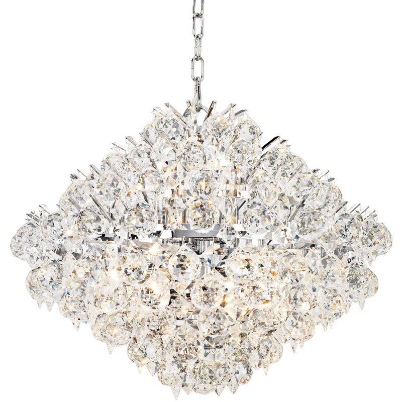 Essa Chrome Crystal 16-Light Pendant Chandelier