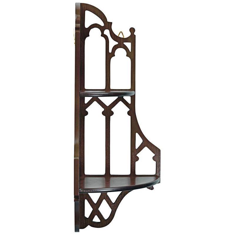 Canterbury Cathedral 2 Piece Solid Wood Corner Shelf