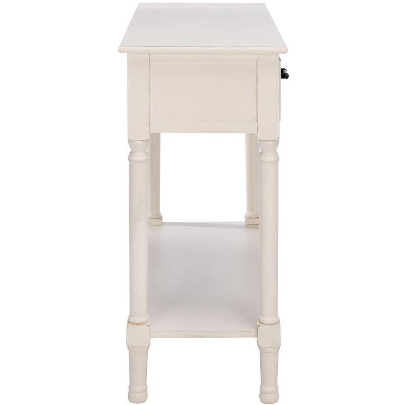 Ryder 2 Drawer Console Table - Distressed White/Greige - Safavieh