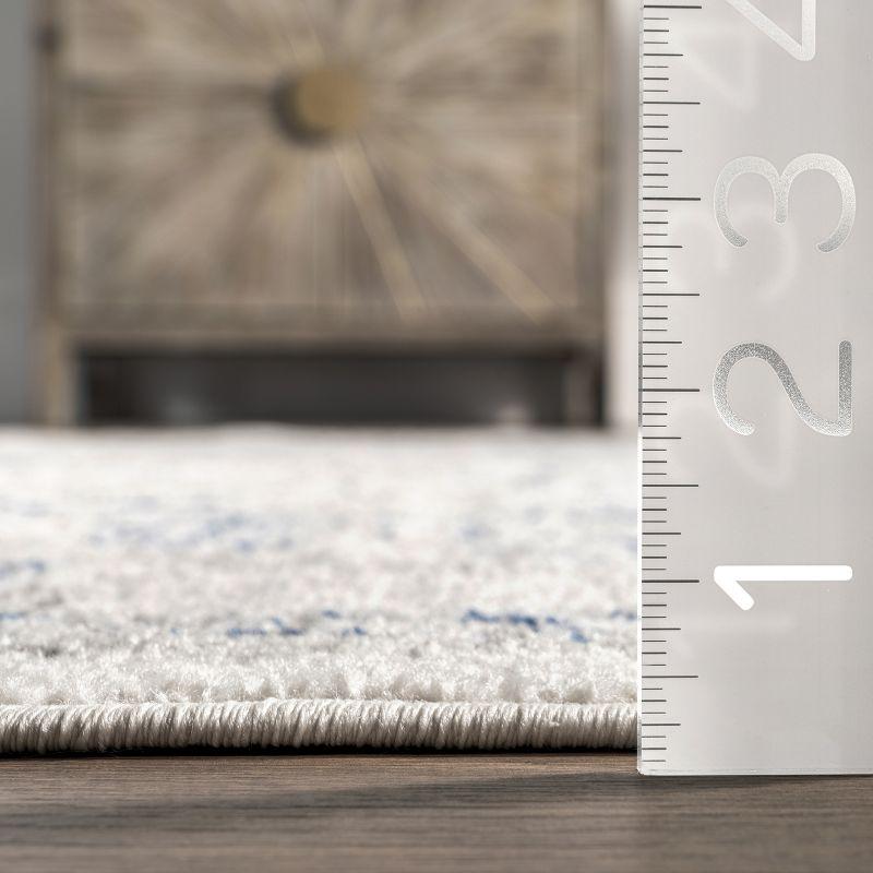Nuloom Minta Medallion 2x3 Accent Indoor Area Rug for Living Room Bedroom Dining Room Entryway Kitchen, Blue/Off White