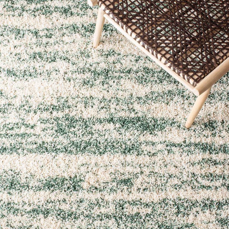 Hudson Shag SGH206 Power Loomed Area Rug - Ivory/Green - 6'x9' - Safavieh.