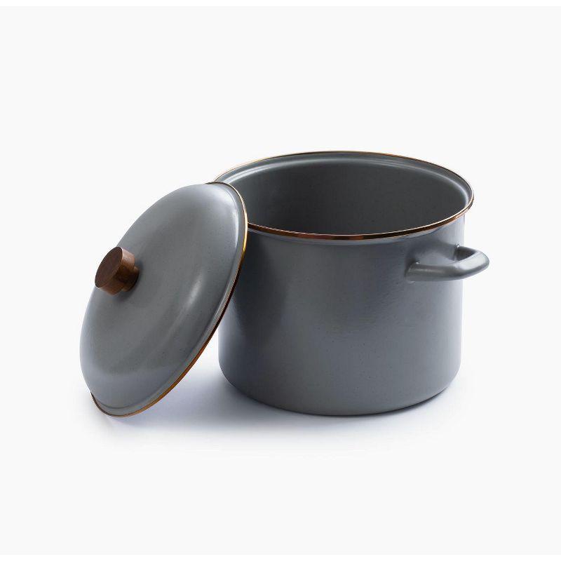 Barebones Enamel Stock Pot, Slate Gray, 960 Ounces