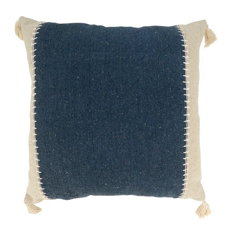 Saro Gianni Collection Tassels Cotton Throw Pillow