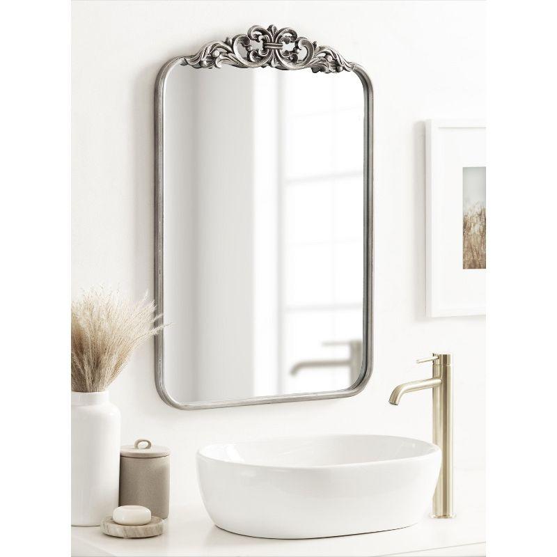 Kate and Laurel Laubry Ornate Framed Wall Mirror, 20x30, Silver