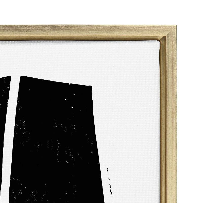 Kate and Laurel Sylvie Colliding Shapes Framed Canvas by Statement Goods