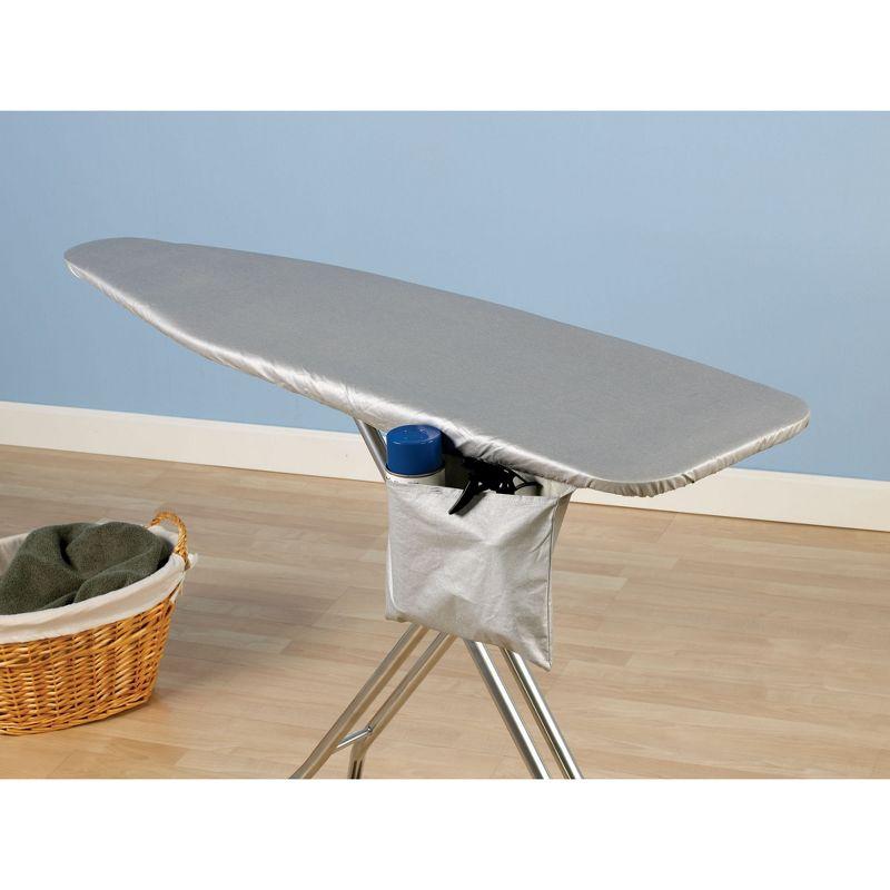 Replacement Ironing Board Cover and Pad for Standard Ironing Boards, Silver Silicone Coated