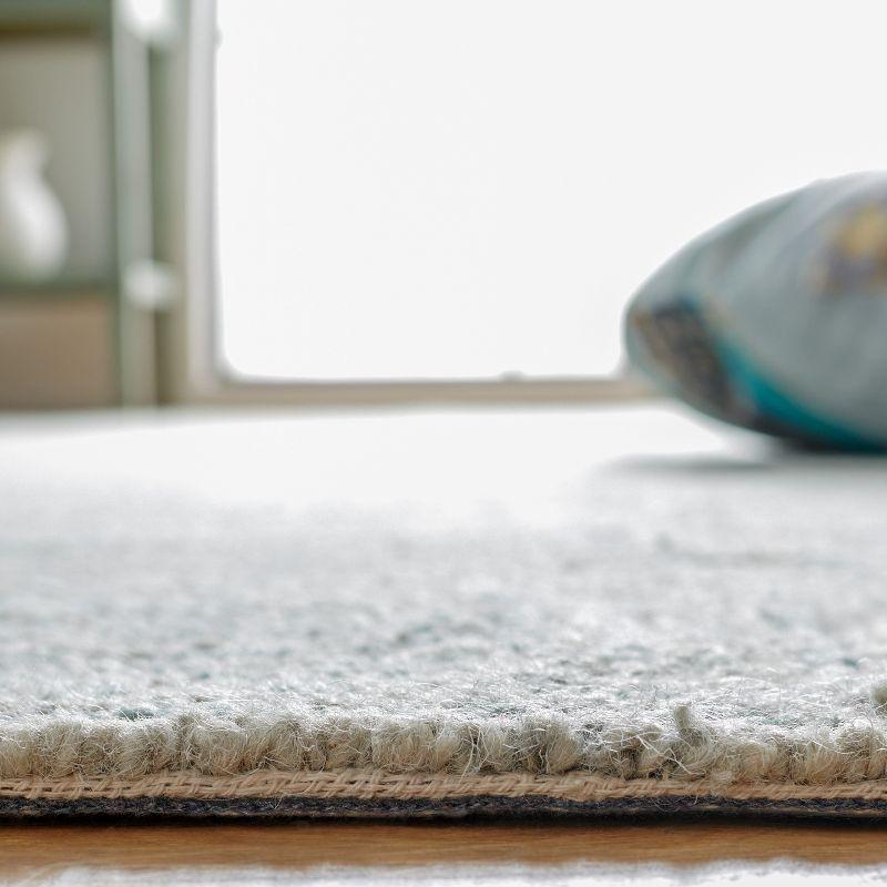 Ikat IKT101 Hand Tufted Area Rug - Teal/Grey - 6'x6' - Safavieh.