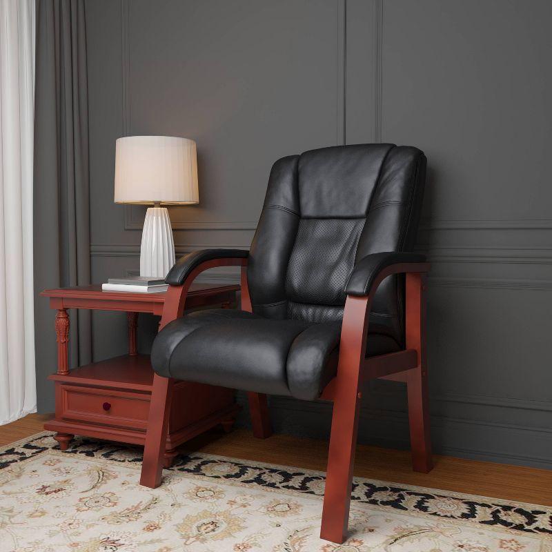 Mid-Back Wood Finished Guest Chair - Boss Office Products