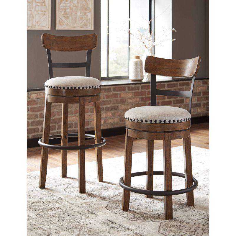 Tall Valebeck Upholstered Swivel Barstool - Signature Design by Ashley