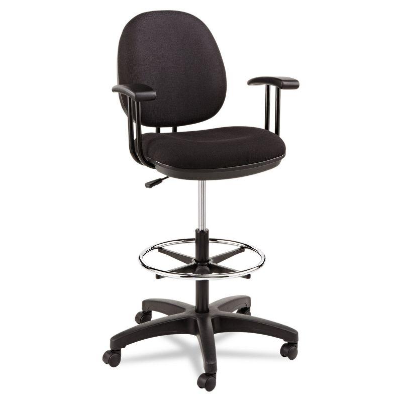 Alera Interval Series Swivel Task Stool 100% Acrylic Black IN4611