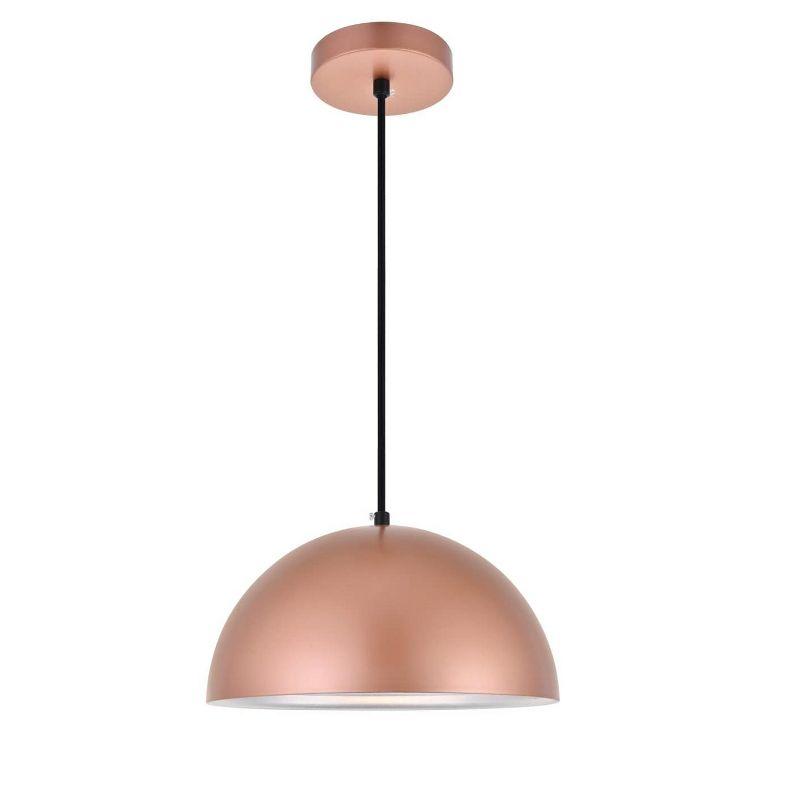 Elegant Lighting Circa 1 Light Honey Gold Pendant